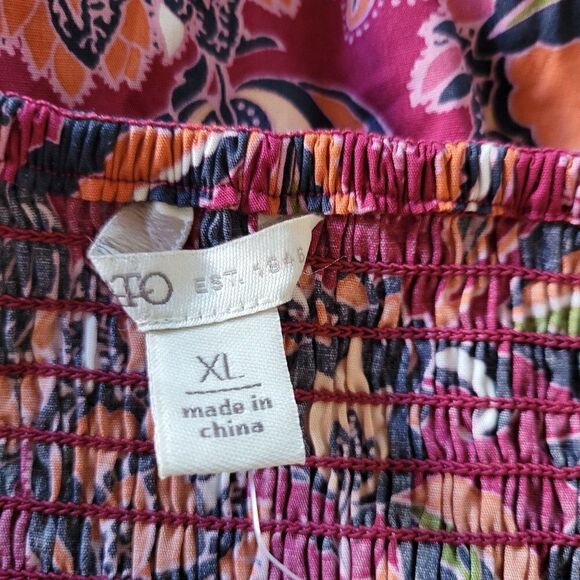 Cato Est. 1946 Peplum Peasant Blouse (Size XL) - Picture 5 of 9